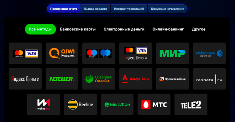 Онлайн казино с картой МИР